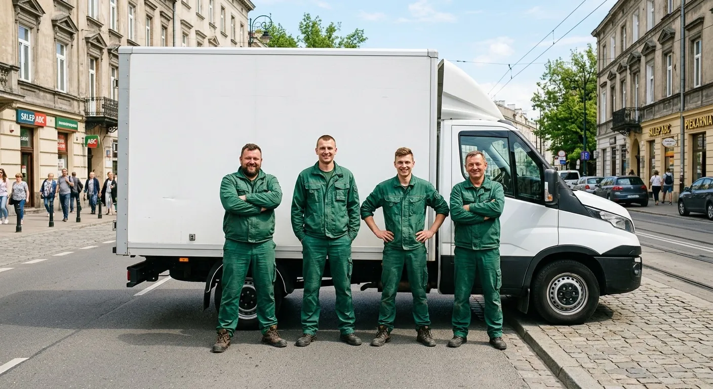 Zespół Point360 pakuje i znosi meble podczas przeprowadzki